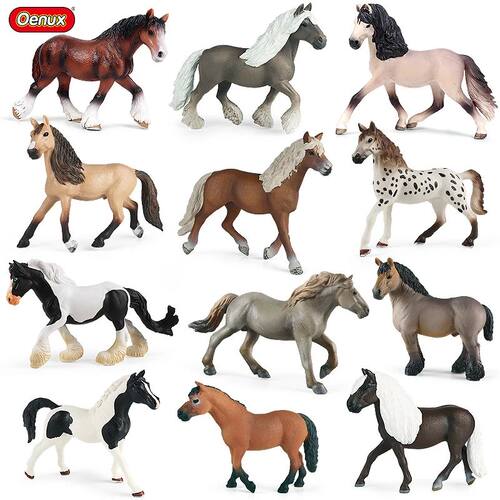 Farm Animals Steed Foal Clydesdale Arabian Horse Model Actio