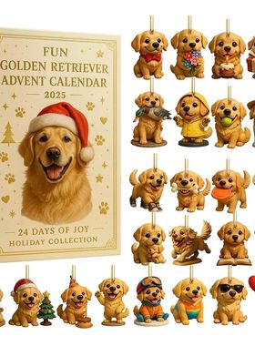 Christmas Ornament Countdown Adaptable 2d Dog Countdown Pet-