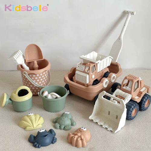 Children Beach Toy Car Trolley Bulldozer Beach Bucket Shovel