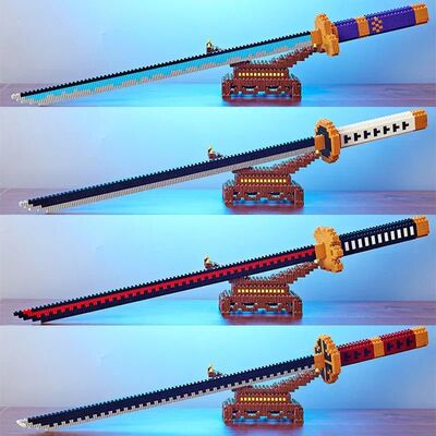Samurai Sword Building Blocks Ninja Blade Katana Japanese An