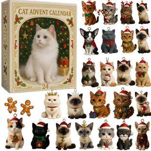 Cat Lovers Advent Calendar 24 Days Christmas Countdown With