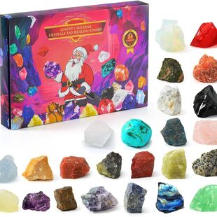 24pc Christmas Advent Calendar Crystals Chakra Crystals Ston