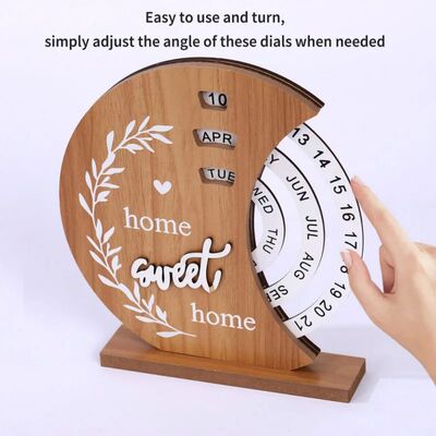Wooden Creative Calendar Perpetual Calendar Home Decoration