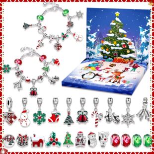 Christmas Advent Calendar 24 Days Countdown Bracelet Blind B