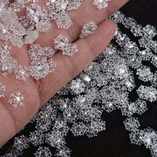 60pcs Mini Sparkling Snowflakes for Crafts Glitter Snowflake