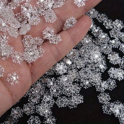 60pcs Mini Sparkling Snowflakes for Crafts Glitter Snowflake