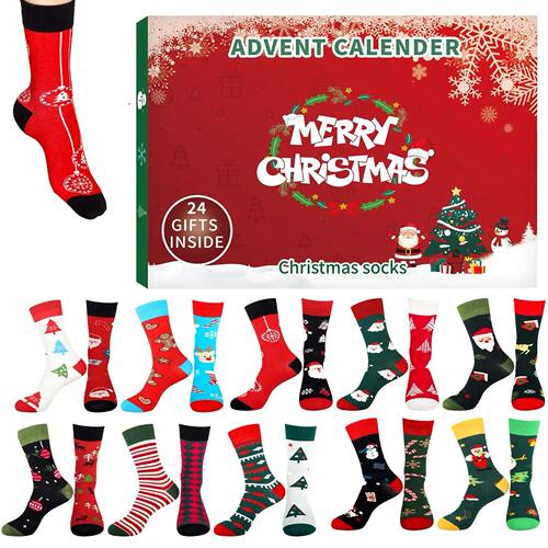 24 Days Of Christmas Socks Advent Calendars Socks Funny Chri