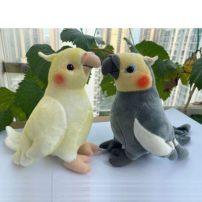 Simulation Soft Mini Size Lifelike Grey Cockatiel Plush Toys