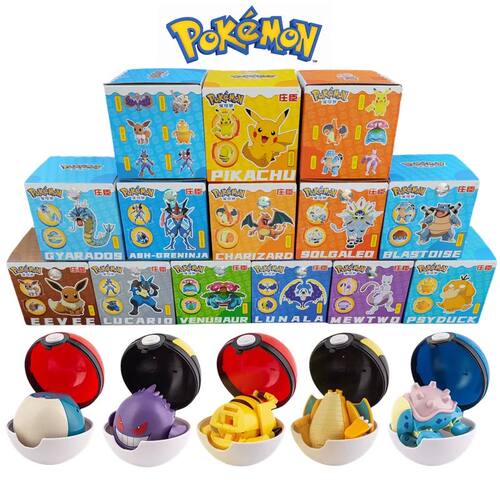 Pokemon Figures Toys Pocket Monsters Ball Model Pikachu Geng