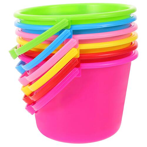 6Pc Children Beach Bucket Sand Toys Portable Outdoor Playing