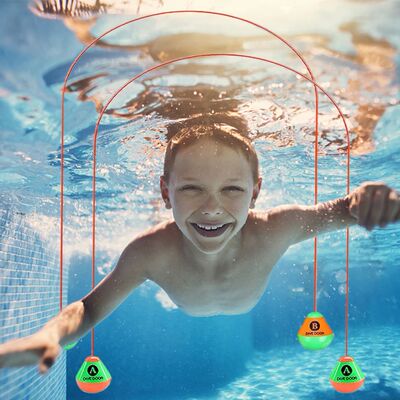 2pcs Diving Pool Toys Set No Toxic Through Door Diving Ring