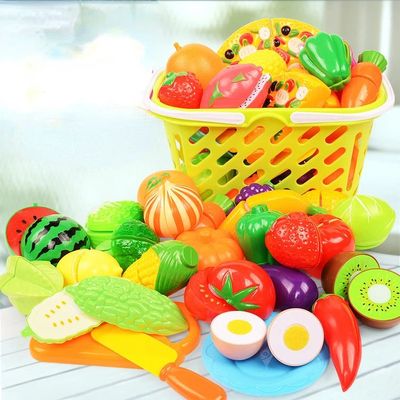 Children Pretend Role Play House Toy Cutting Fruit Simulatio