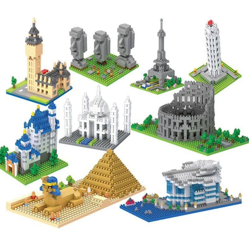Micro Bricks Mini Architecture Sets Eiffel Tower Big Ben Rom