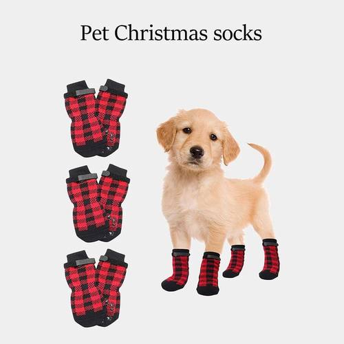 4PCS/Set Pet Socks Foot Cover Cat And Dog Socks Outdoor Non-