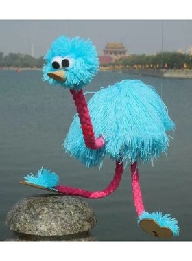 Cute Ostrich Marionette Hand Puppet Toy Soft Stuffed Child G