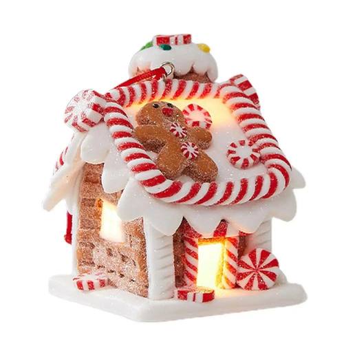 Gingerbread House Tree Topper Light Up Mini Gingerbread Hous