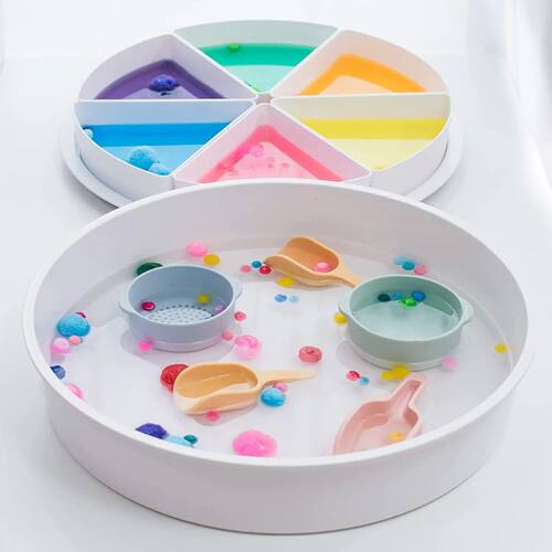 Sensory Bin with Lid and Removable Storage Inserts - Sensory