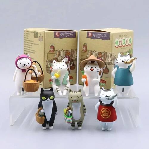 Ms Cat Blind Box Figure Toys kittens Dolls Meow Market Blind