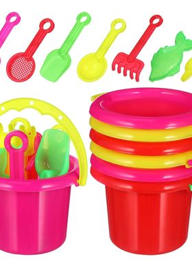 24Pc Beach Toy Set Kids Sand Buckets Small Outdoor Mini Buck