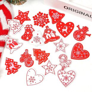 10Pcs Wooden Random Style Christmas Decorations Snowflake Be