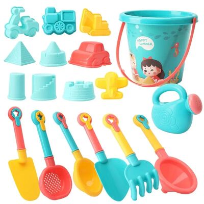 18PCS Children's Beach Toy Car Set Shovel Sand Digging Set O