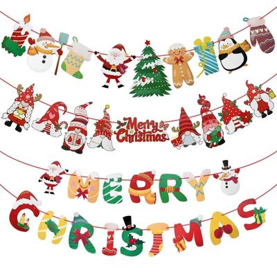 Christmas Banner Garland Merry Christmas Decorations For