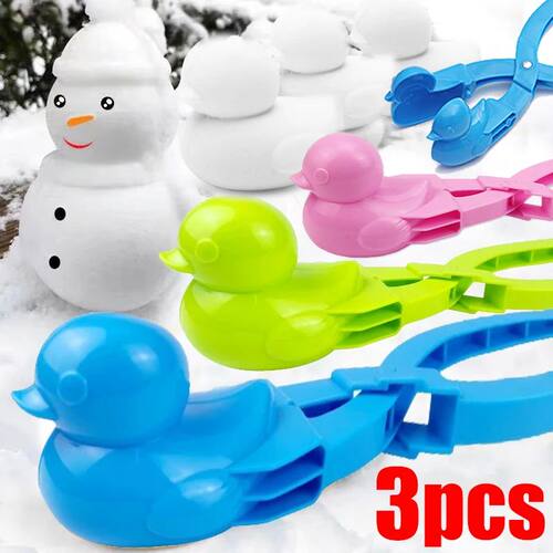 Cute Duckling Model Snowball Clip Toys Kids Outdoor Beach Wi