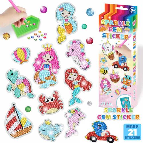 Good Quality GEM 5D Diamond Painting Stickers Kit Kids Handm