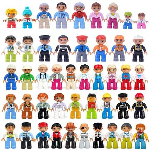 Big Size Character Figures Building Block Doll Family Farmer