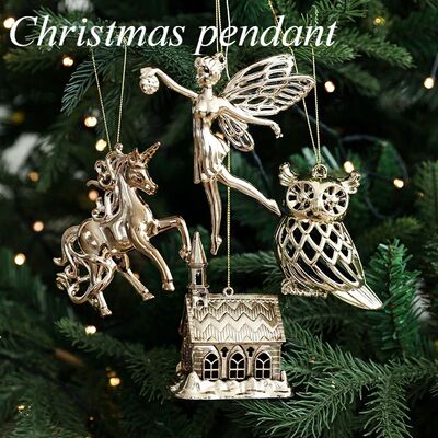 Christmas Pendant Gold-plated Pendant Snowflake Elk Christma