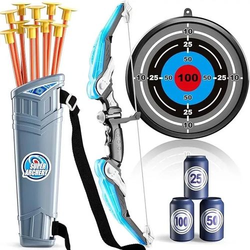 Kids Bow and Arrow Set LED Light Up Archery Toys Set for Kid