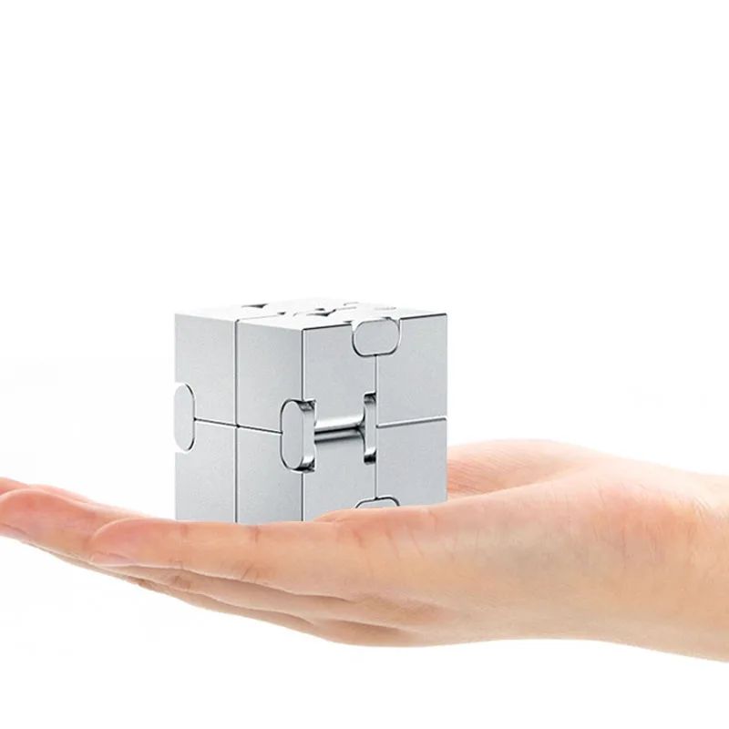 Metal Magic Cube Stress Relief Toy Cube Portable Educational