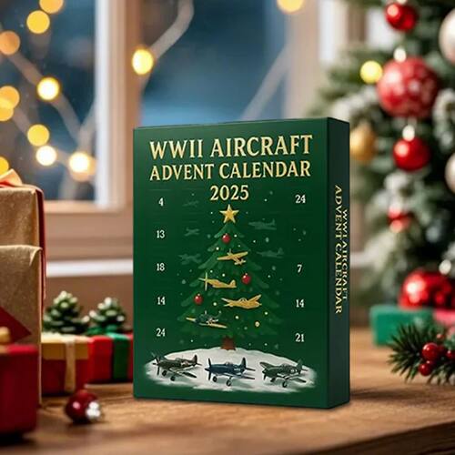 WWII Aircraft Advent Calendar with 2D Acrylic Mini Warbirds