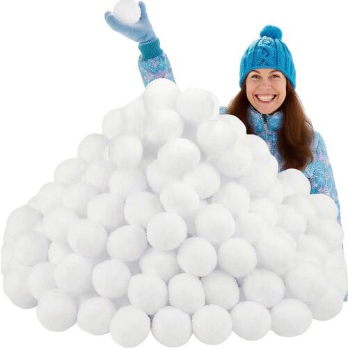 Artificial Snow Ball Realistic Fake Snow Toss Balls for Indo