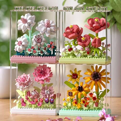 Bouquet Flowers Bricks Constructor Set for Adults Children T