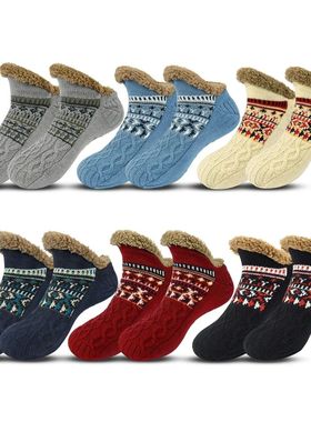 Fall and Winter Floor Socks Home Warm Women Men Socks Snow S
