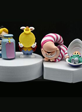 4Pcs/Set Cartoon Anime Figures Alice Cheshire Cat White Rabb