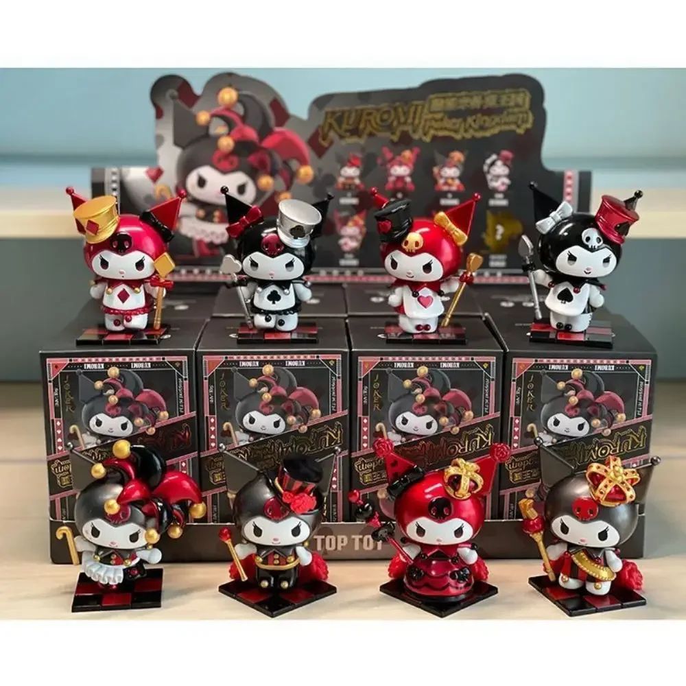 New Sanrio Blind Box Kawaii Kuromi Figures Toys Poker Kingdo