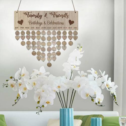 Calendar Reminding Wood Friends Gifts Wooden Calendar Plaque