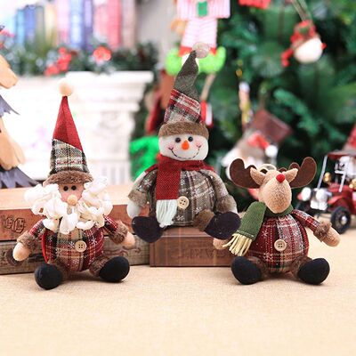 Santa Claus Doll Chirstmas Decorations Home Decor Table Elk