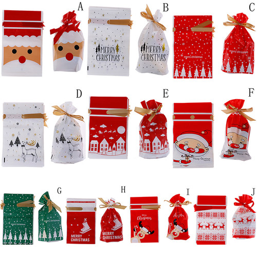 50pcs Christmas Bags Presents Christmas Gift Bags Lot Santa