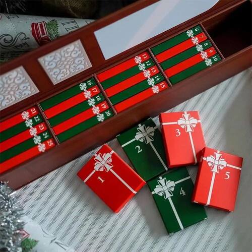 Mini Book Ornament Advent Calendar With 24 Book Bookshelf Ch