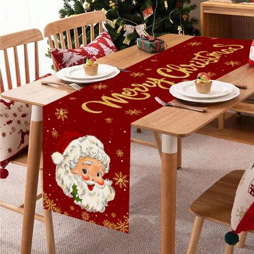 Christmas Table Runner Merry Christmas Decoration for Home X