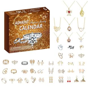 for Adults Women Jewelry Necklace Calendar with Rings Advent