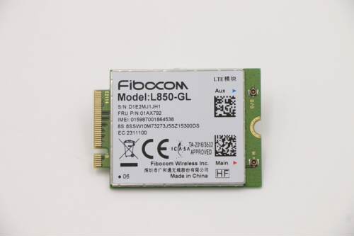 L850-GL4G模块全网通 X380 X390 L480 T480 T580 T14 X1C 01AX792