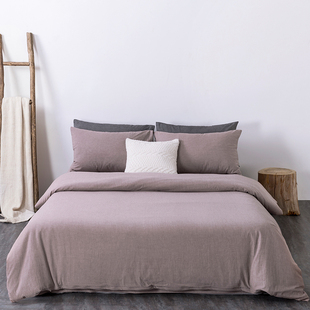 纯棉水洗棉被套单件200x230全棉单人学生宿舍纯色150x200被罩双人