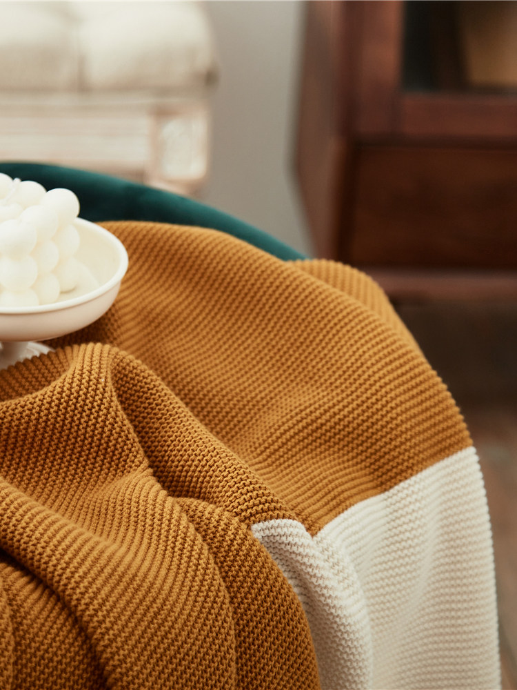 니트 담요 솜 담요 소파 담요 베드사이드 타월 담요 사무실 낮잠 에어컨 담요 봄 스타일 북유럽 스타일