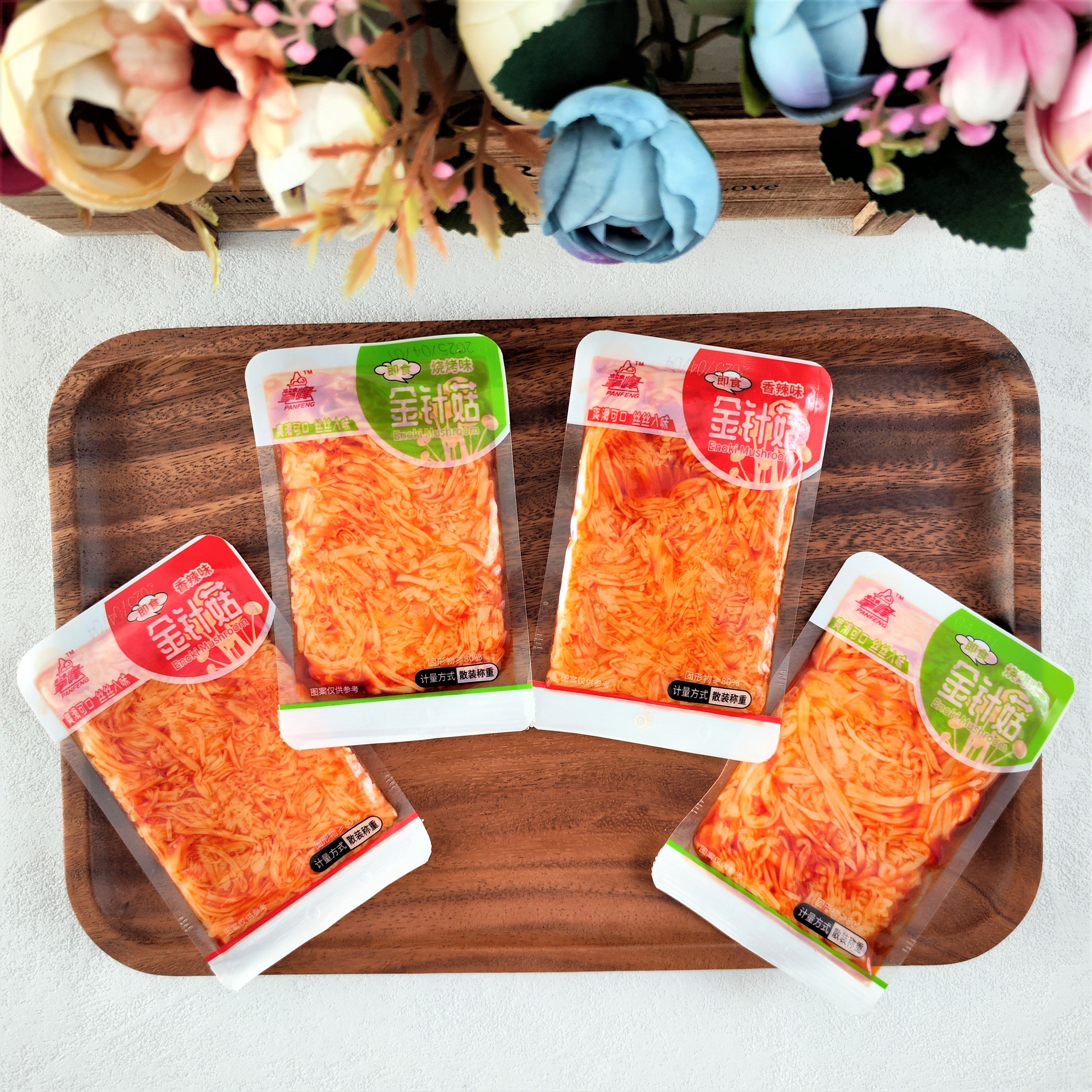 攀峰金针菇开袋即食香辣爽口小菜美味休闲零食小吃散装称重小包装
