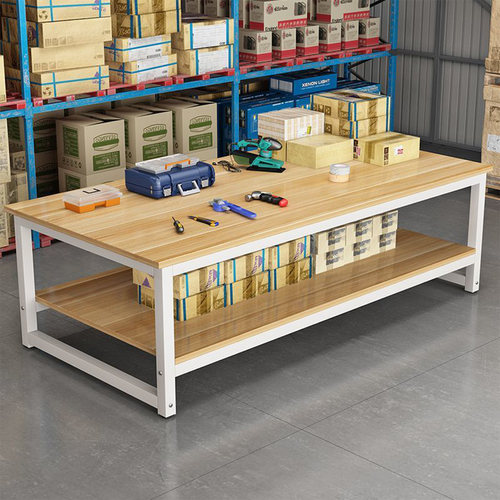 快递打包工作台双层大桌子