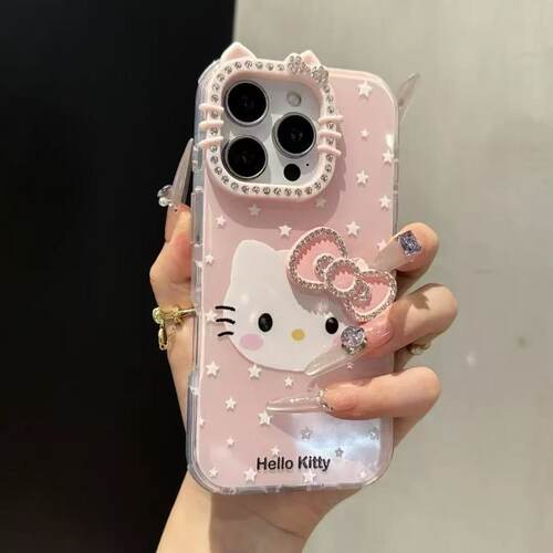 Kitty猫蝴蝶结ins风防摔iPhone壳